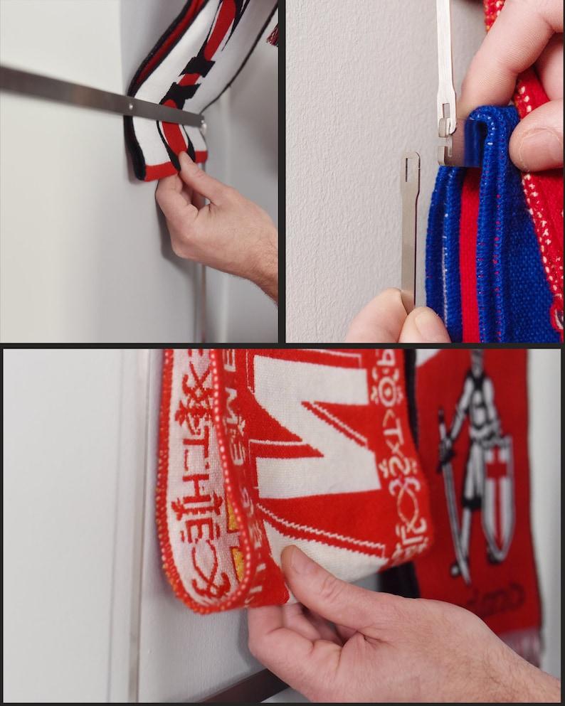 Sport Scarf Display Rack Football Soccer Scarves Display Etsy