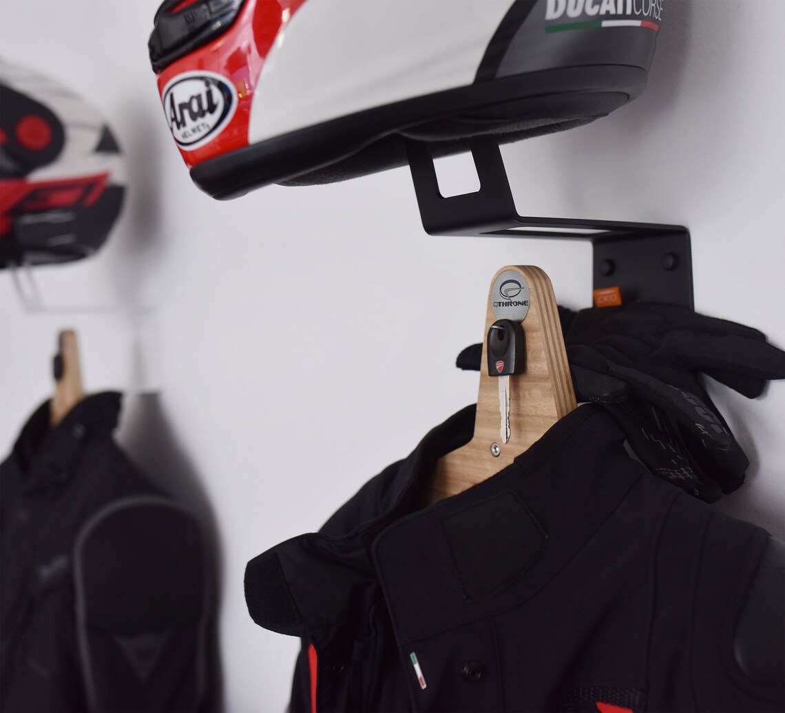 Helmet Rack Holder Motorcycle Gear Rack Hanger Allinone Etsy