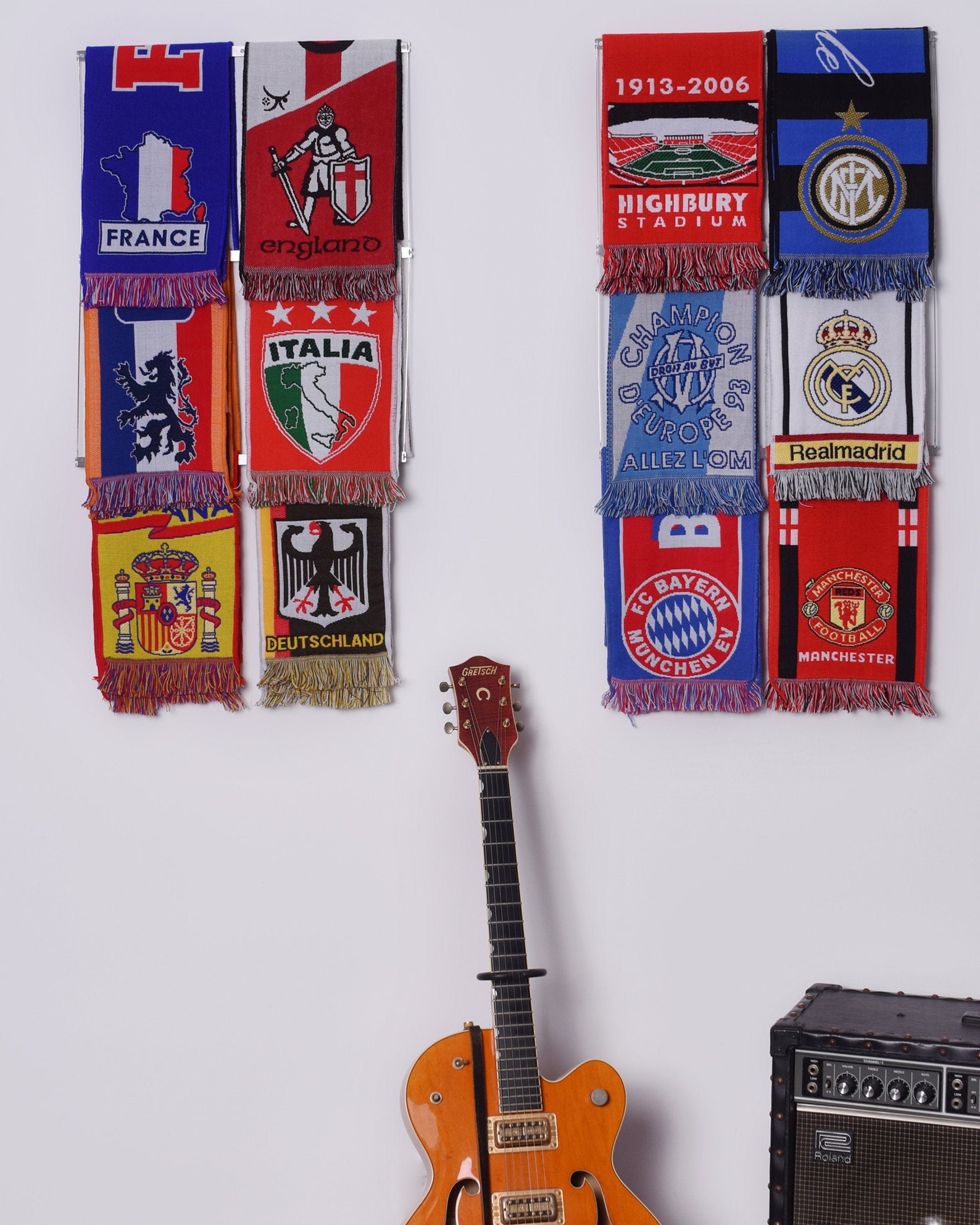 Sport Scarf Display Rack Football Soccer Scarves Display Etsy