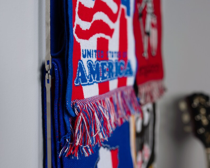 Sport Scarf Display Rack Football Soccer Scarves Display Etsy