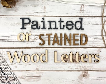 Custom Wood Letters & Numbers: Painted or Stained Maple Veneer