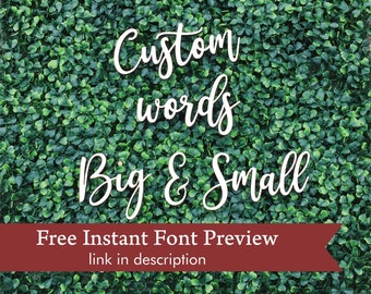Custom Script Wood Words: Maple Veneer Wall Decor