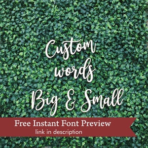 Custom Script Wood Words: Maple Veneer Wall Decor