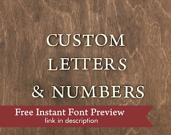 Custom Wood Letters & Numbers ~ Small Wooden Letters to Large Sign Lettering ~ Great for Wedding Signs and Family Names