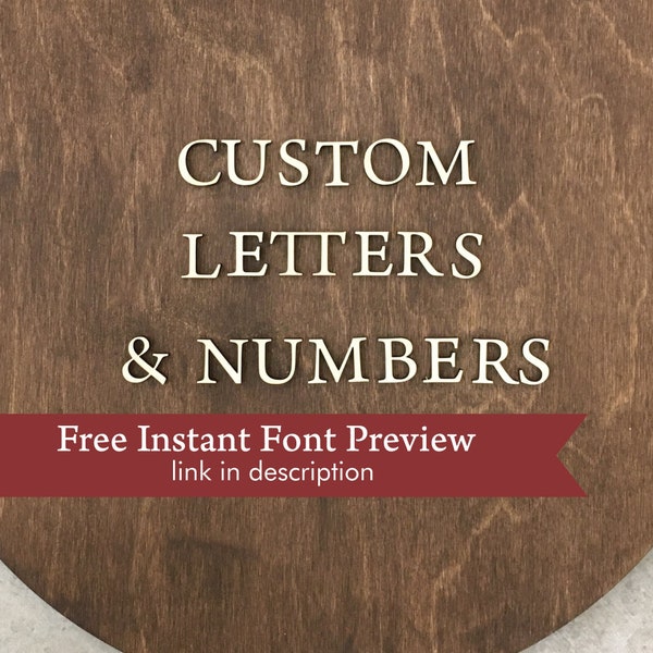 Custom Wood Letters & Numbers ~ Small Wooden Letters to Large Sign Lettering ~ Great for Wedding Signs and Family Names