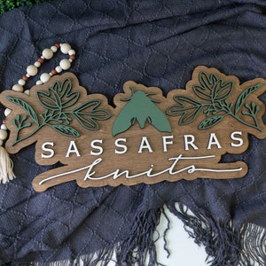 Custom Business Logo ~ Custom Wooden Layered Sign with 3D text ~Small Business Sign, Vendor&#39;s Booth Painted Wood Sign