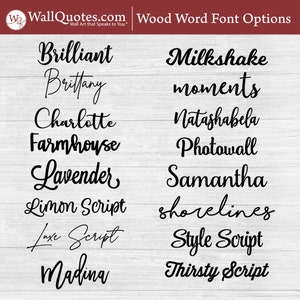 Custom Wooden Words Script Wood Letters for Wall Decor Personalized Wood Words Perfect for Family, Kids, Rustic, Wedding signs & more image 2