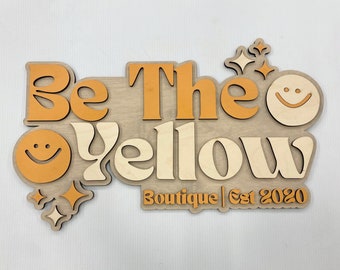 Custom Business Logo ~ Custom Wooden Layered Sign with 3D text ~Small Business Sign, Vendor's Booth Painted Wood Sign