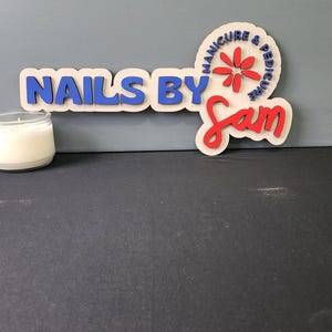 Custom Wood Salon Sign: 3D Laser Cut Business Logo Decor image 12