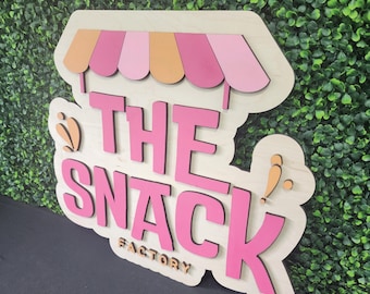 Custom 3D Wood Business Logo Sign: Large Laser Cut Sign
