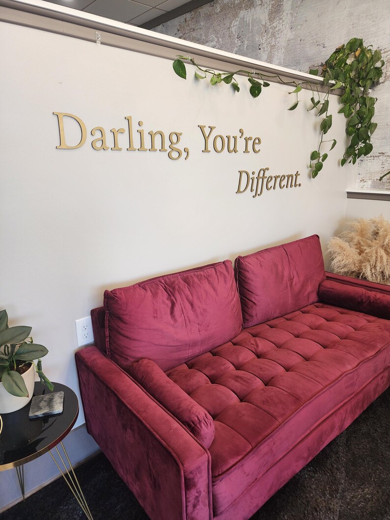 Custom Script Wood Words: Painted or Stained Maple Veneer image 10