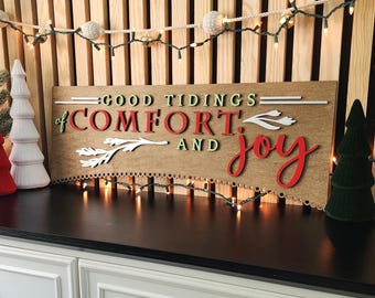 Christmas Above Door Sign, Living Room Christmas Wall Art
