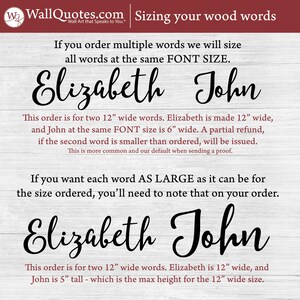 Custom Script Wood Words: Painted or Stained Maple Veneer image 7
