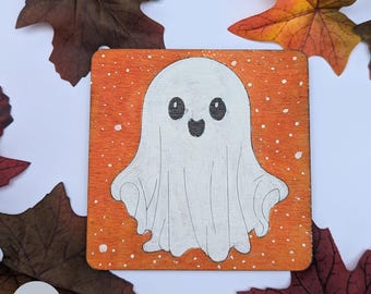 Ghost SVG Laser File - Single Element Score & Engraved Design | Digital Download for Glowforge, Xtool, and other Laser Cutters