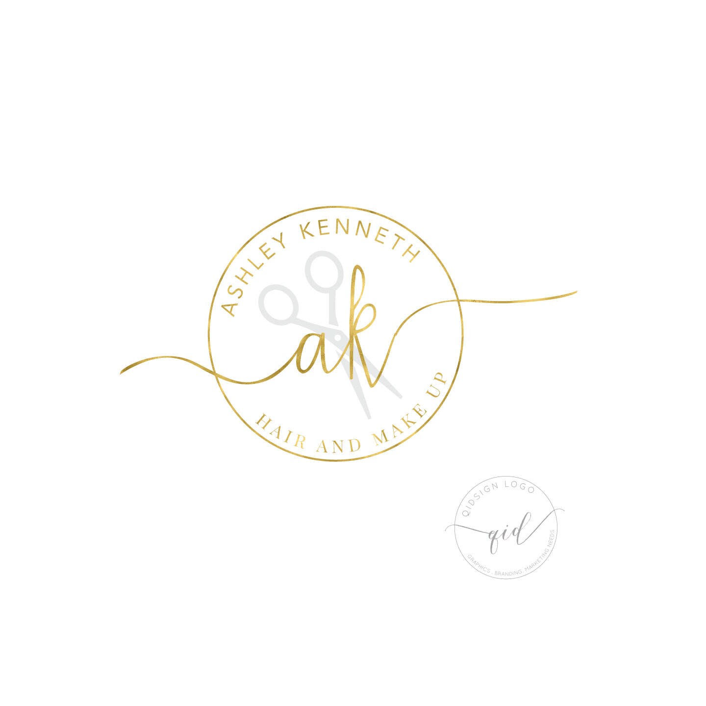 Premade Logo Hair And Makeup Artist Logo Scissors Logo Logo Etsy Singapore