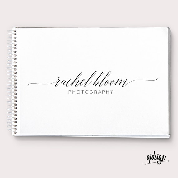 Premade typography logo, black calligraphy logo, simple logo design, great for photo watermark, business card and shop branding