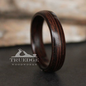 Classic Wenge Wood Handmade Bentwood ring