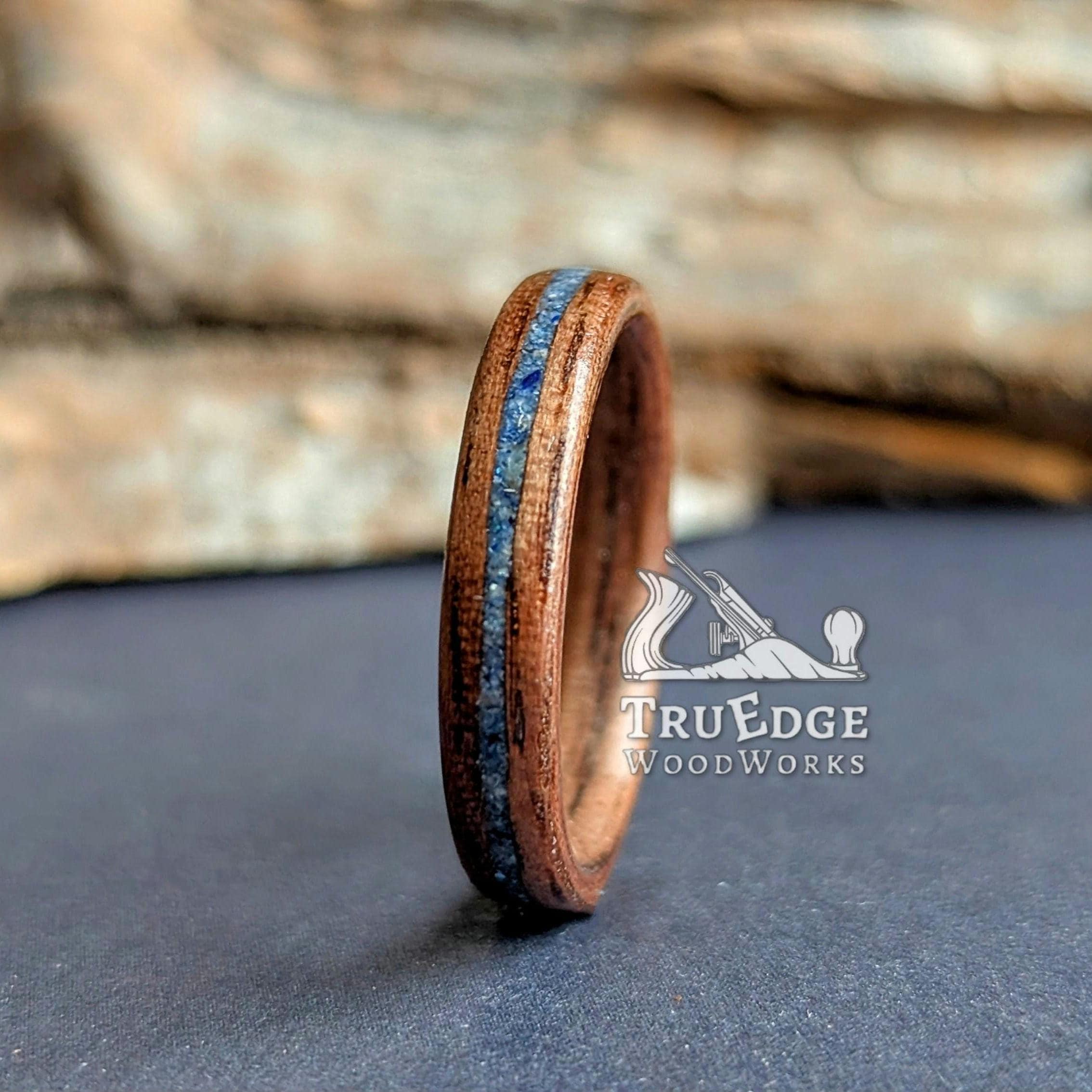 Wood Inlay Ring Making Wooden Rings On A Lathe Comfort Ring Core