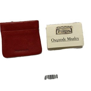 Osgoode Marley Red Cashmere Facile Pouch Style 1903 Stores Coins New With Tags