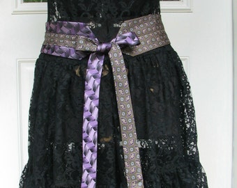 necktie as belt