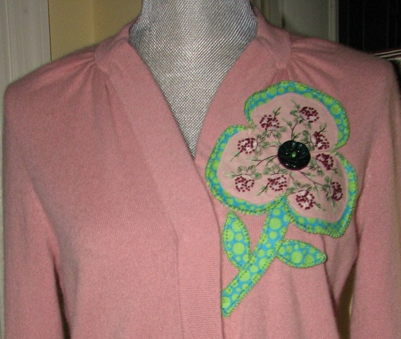 logo appliqué cashmere cardigan