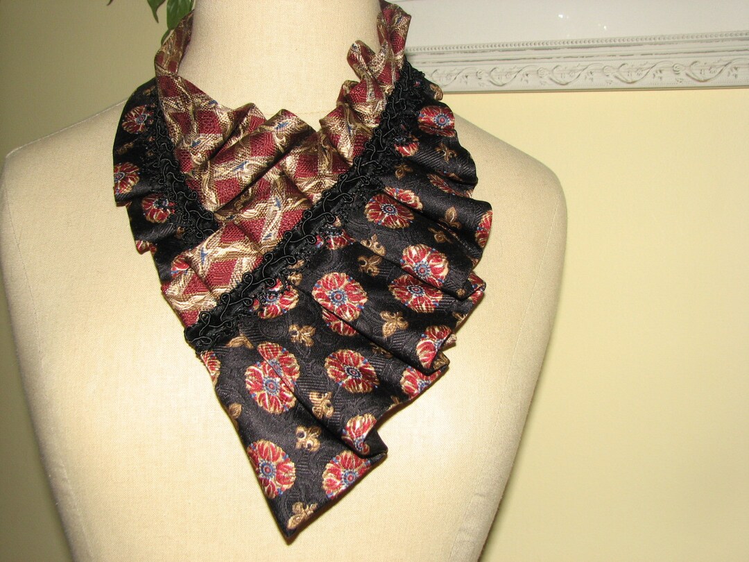 NEW Necktie Necklace Silk Ascot Silk Necklace Pleated - Etsy