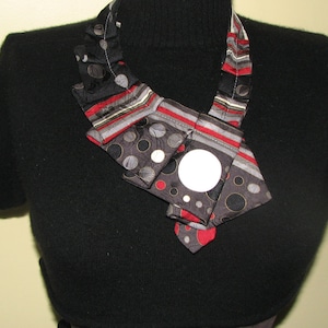 NEW  - Pleated Ascot - Necktie Ascot - Ruffled Ascot - Silk Ascot - Necktie  Scarf - Necktie Accessorie