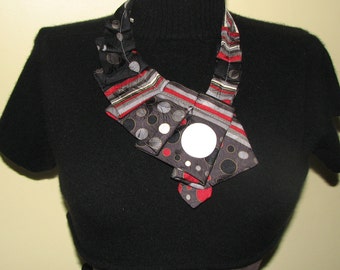 NEW - Pleated Ascot - Necktie Ascot - Ruffled Ascot - Silk Ascot - Necktie Scarf - Necktie Accessorie