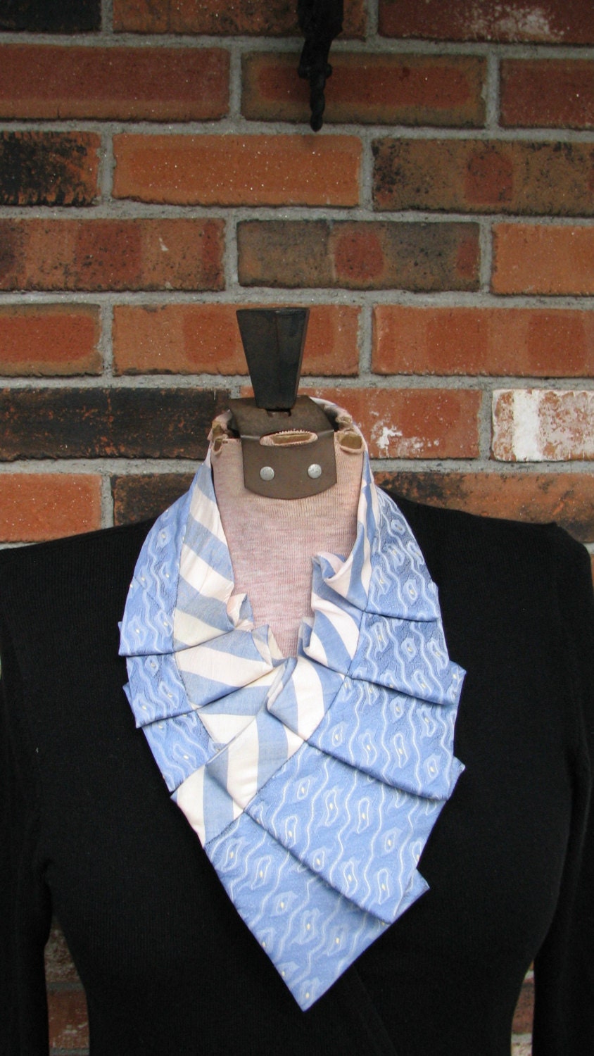 Necktie Necklace Ruffled Necktie Repurposed Necktie OOAK Etsy