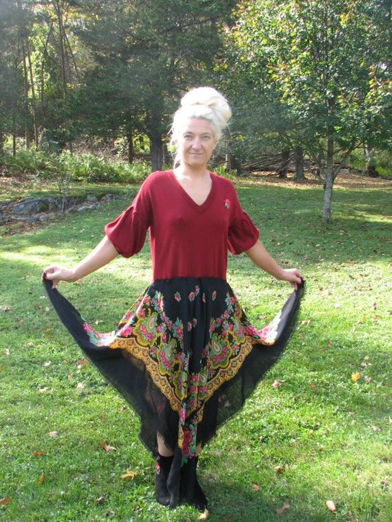 Wool Dress - Refashioned Dress - Fall Dress - Repurposed - Size M /L - Free  Shipping US - Etsy