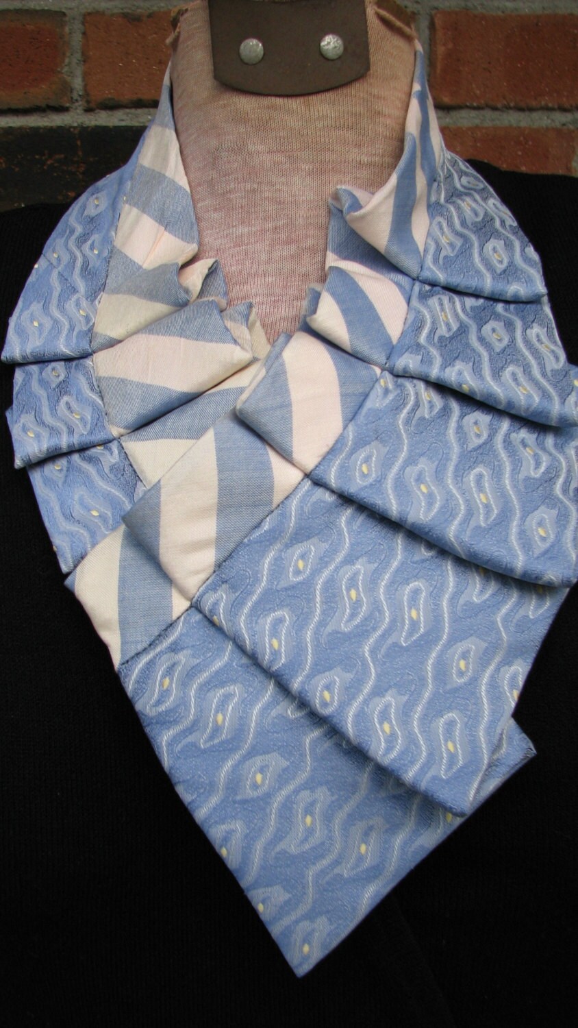 Necktie Necklace Ruffled Necktie Repurposed Necktie OOAK | Etsy