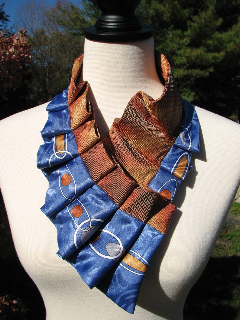 Silk Necktie Collar Silk Necktie Necklace Unique Accessory Etsy