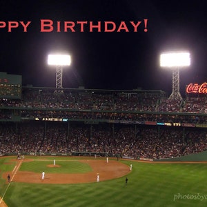 Tarjeta de cumpleaños de los Medias Rojas Fenway