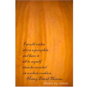 Cartão de outono de abóbora Thoreau
