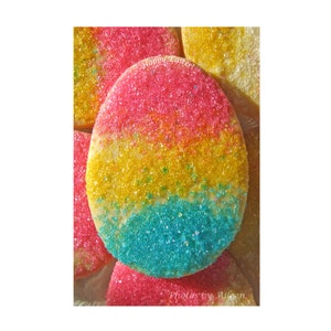 Tarjeta de galleta de huevo de Pascua, tarjeta de Pascua feliz, tarjeta de galleta de azúcar