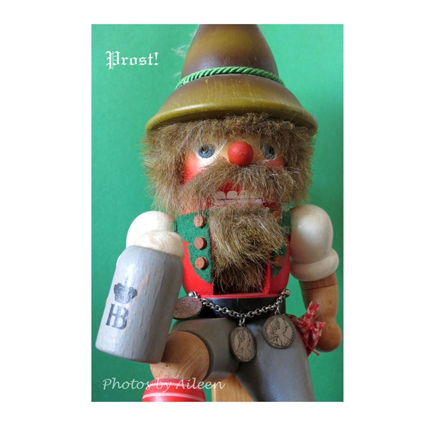 Prost, Frohe Weihnachten German nutcracker Christmas holiday card