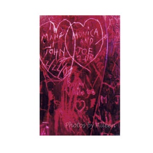 Carte de graffiti de la Saint-Valentin, carte romantique de greenwich village, love graffiti carte, carte romantique, j’aime new york carte, carte de salon de pizza