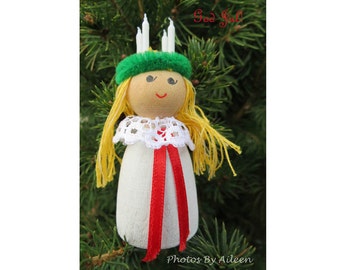 Happy St Lucia Day/God Jul Swedish Christmas card