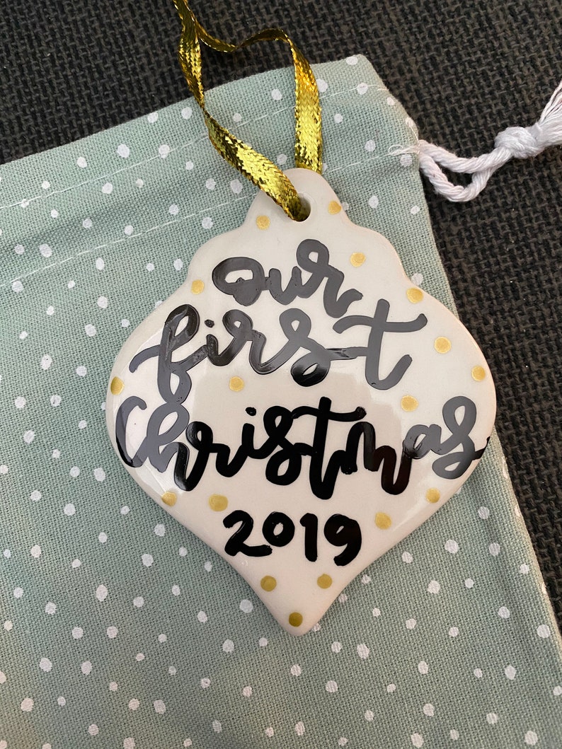 Porcelain Hand-Lettered Ornament
