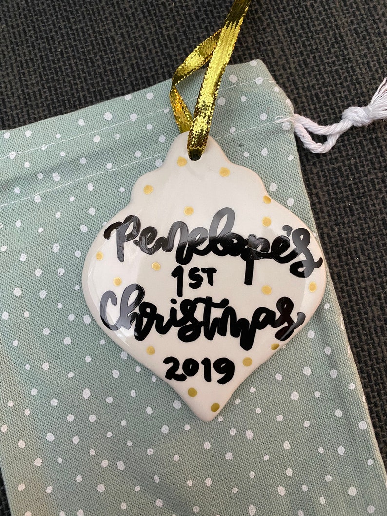 Porcelain Hand-Lettered Ornament