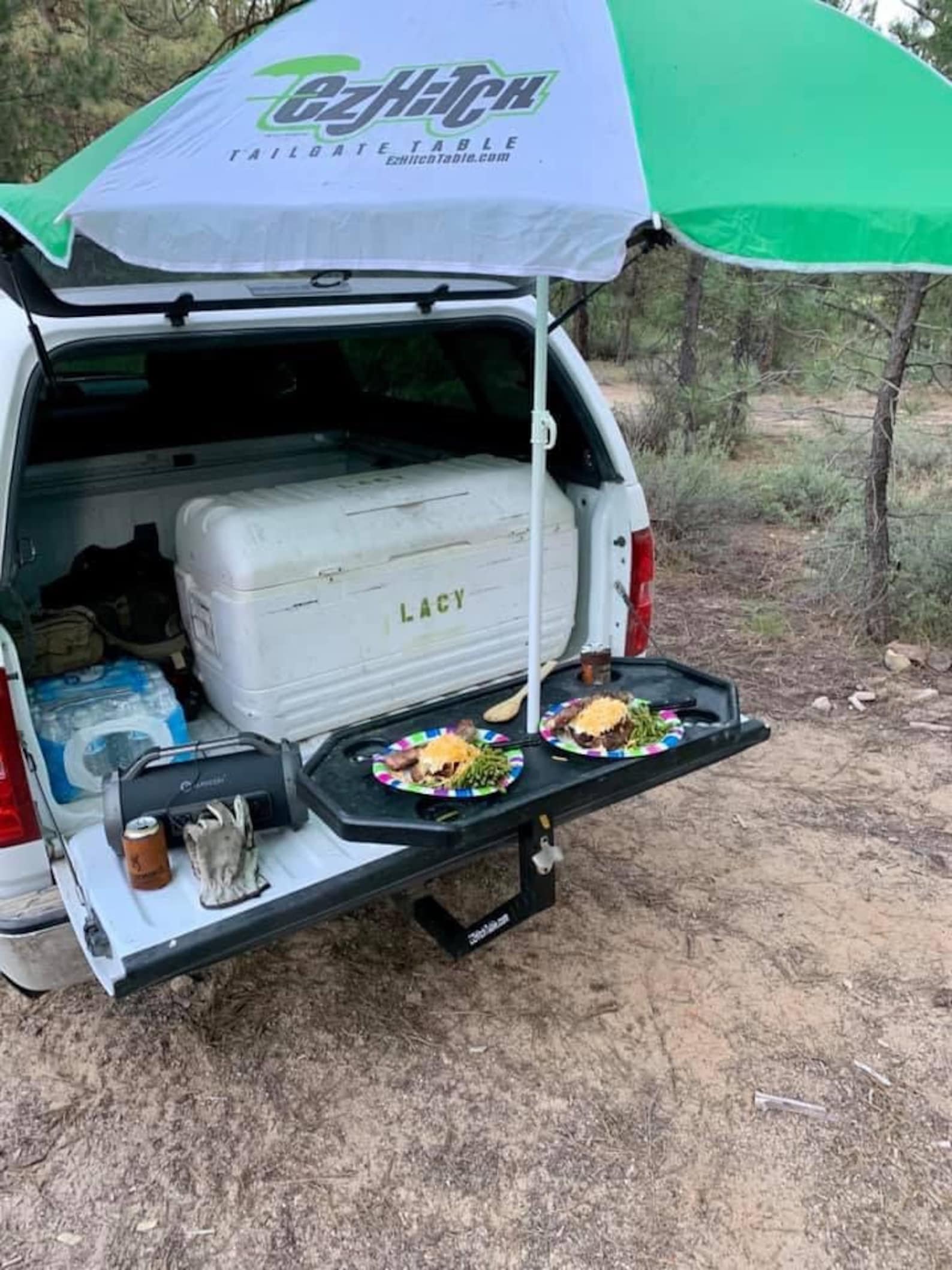The EZ Hitch Tailgate Table is a Trailer Hitch Supported Table Etsy