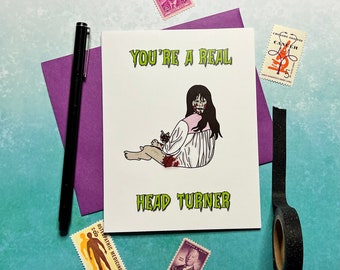 Exorcist Head Turner Greeting Card