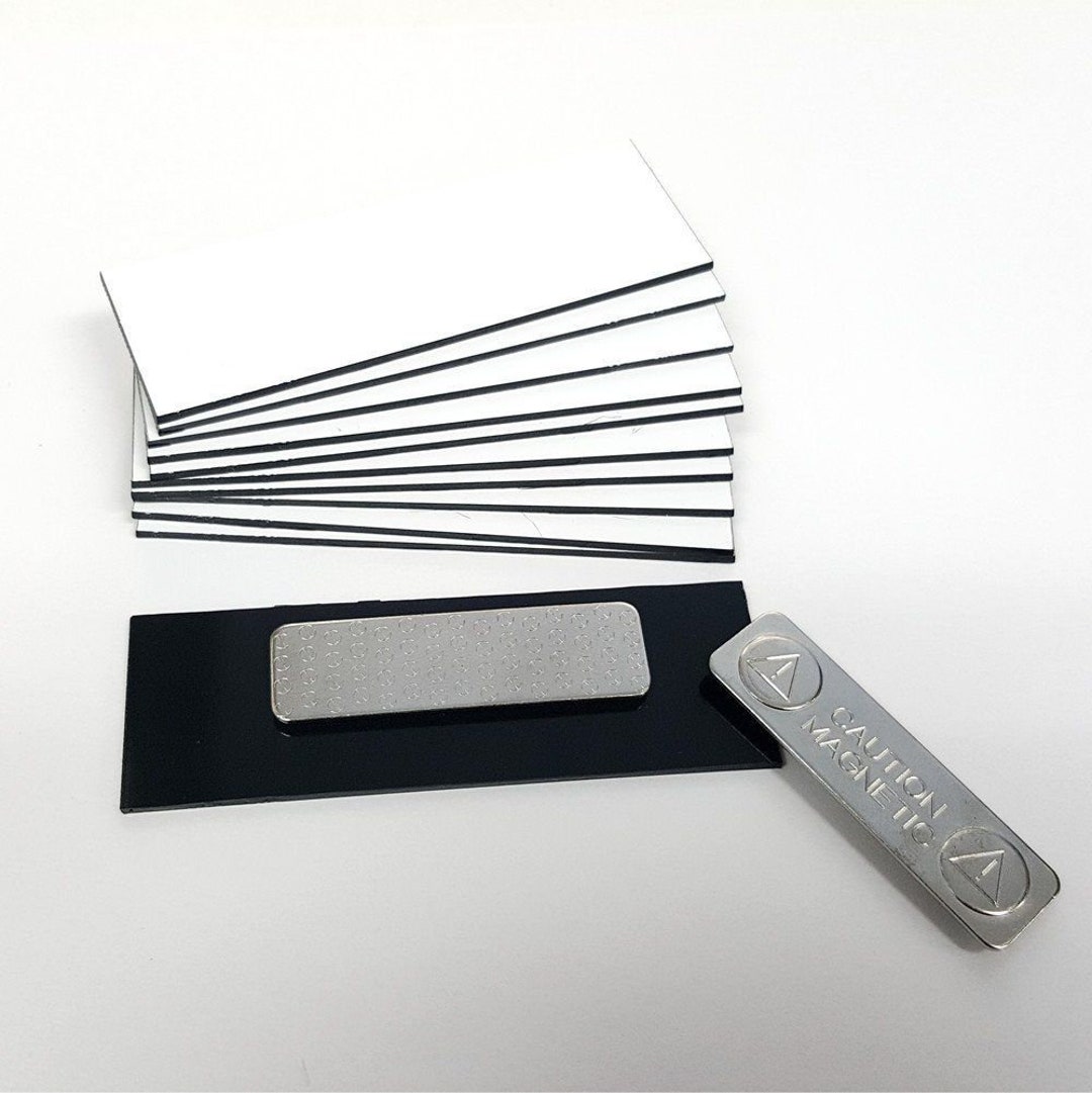 1 X 3 Name Tag Badge Blanks With Backing Etsy