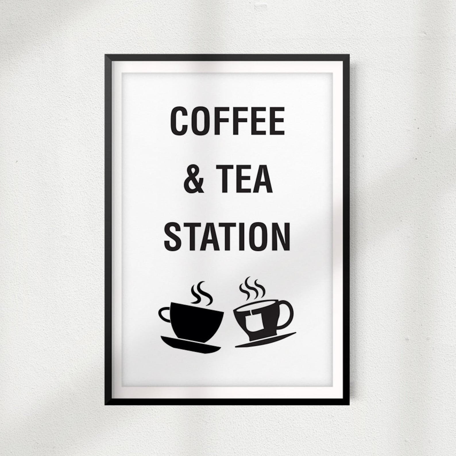 Coffee & Tea Station UNFRAMED Print Home Décor Coffee Wall Etsy