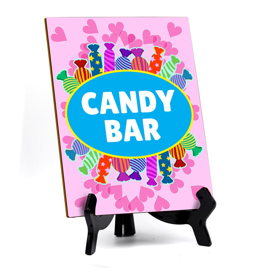 Signs Bylita Candy Bar, Table Sign With Acrylic Stand 6x8 Etsy