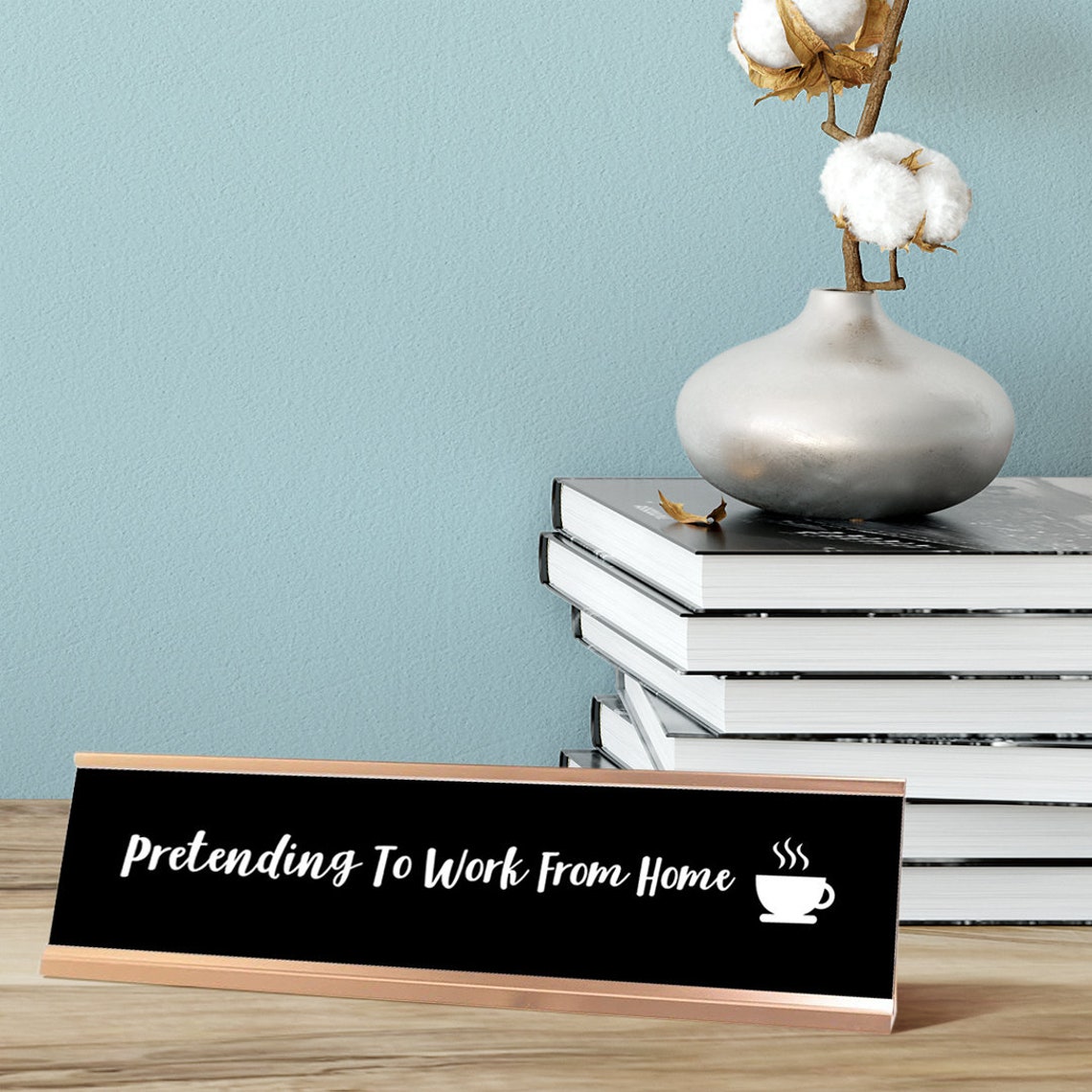 Pretending to Work from Home Desk Sign novelty nameplate 2 x Etsy