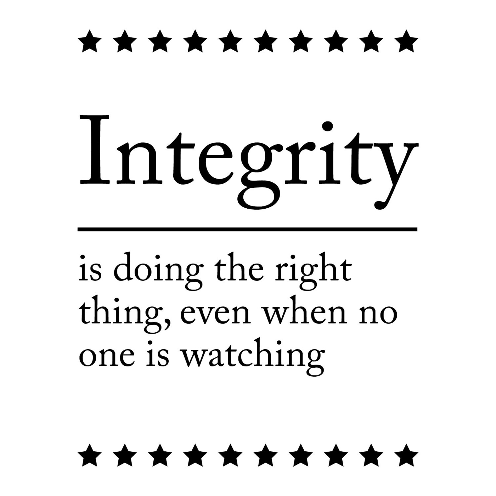 Integrity Definition & Mantra UNFRAMED Print Quote Wall Art Etsy