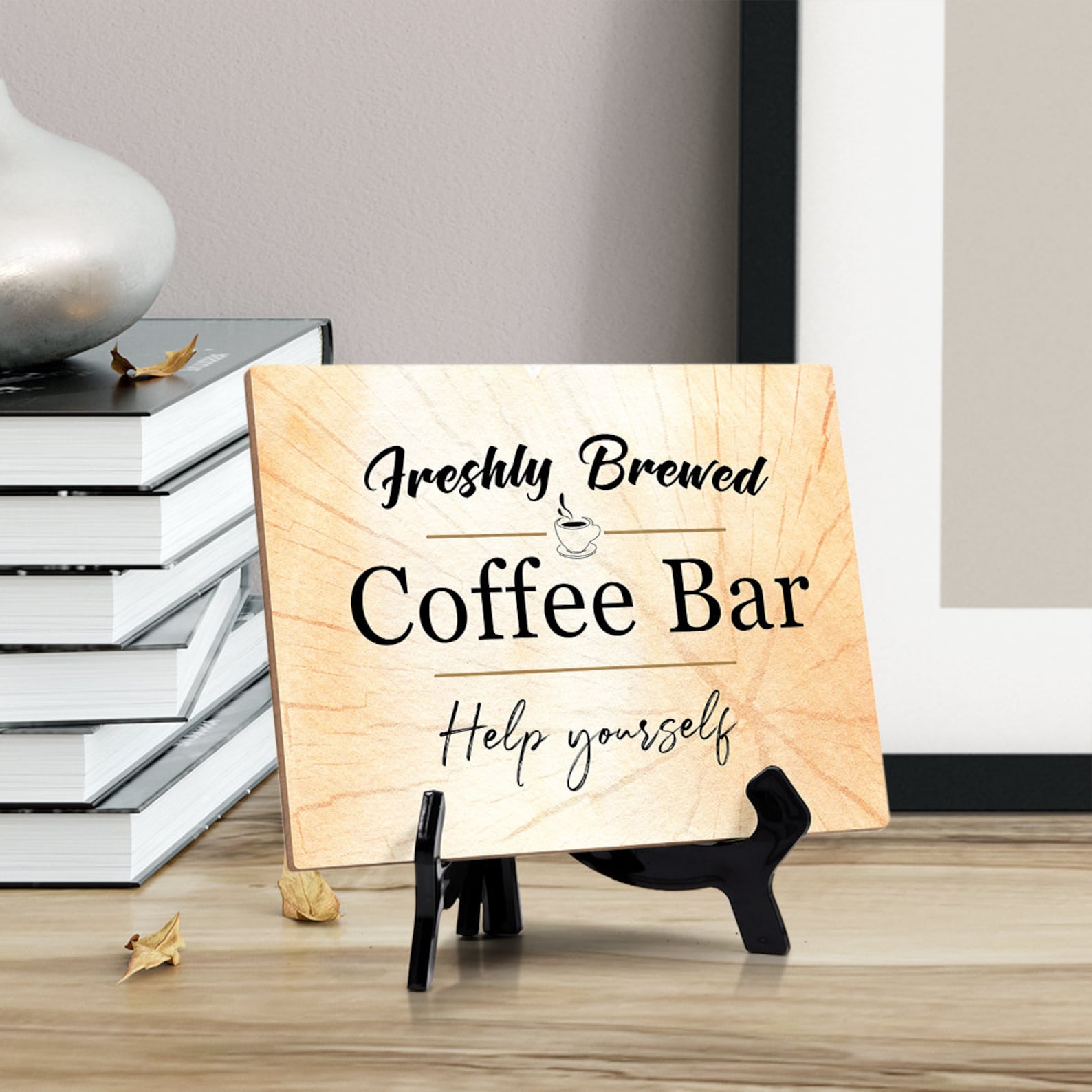 Freshly Brewed Coffee Bar Help Yourself Table or Counter Sign Etsy