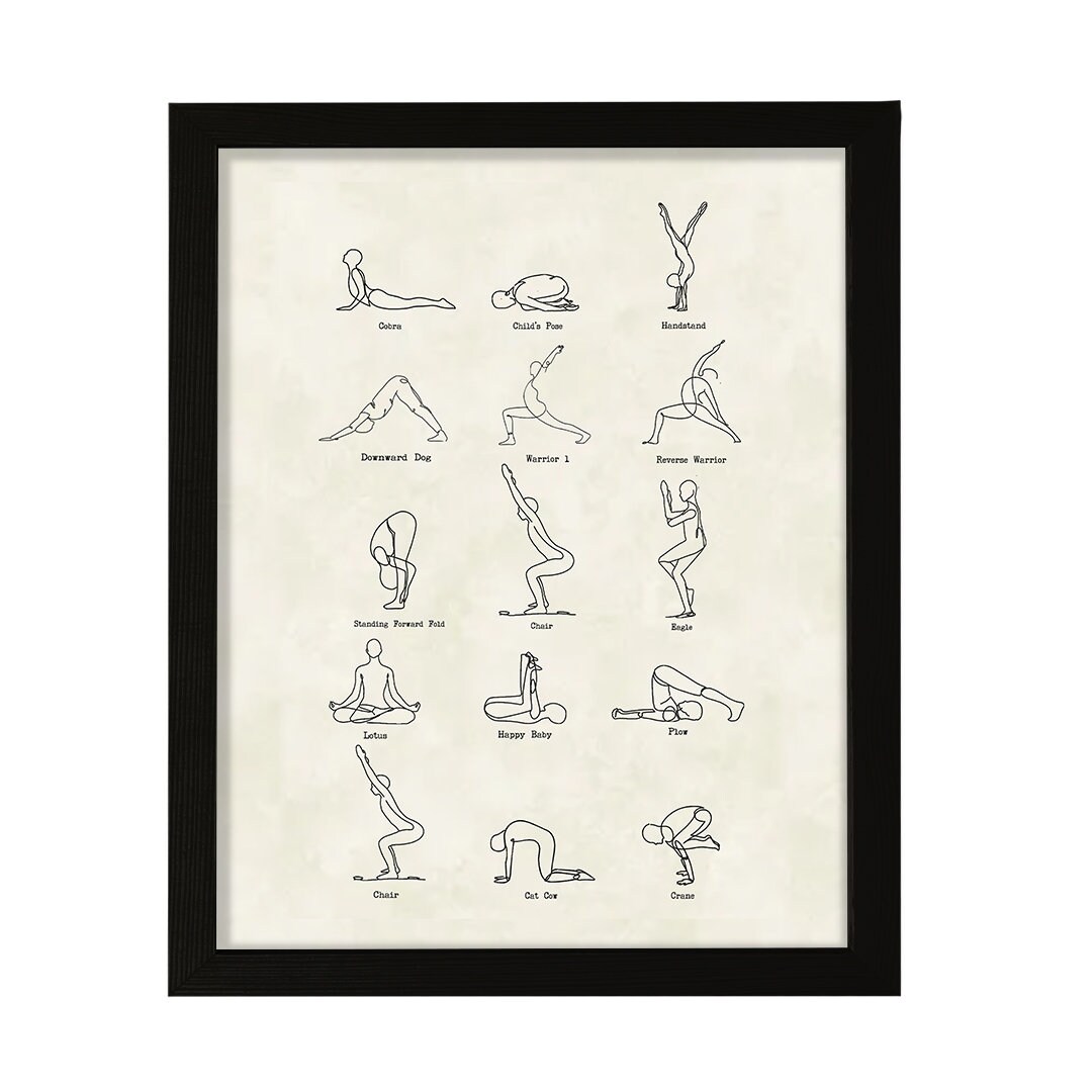 Yoga Poster, FRAMED Print Yoga Wall Art - Etsy