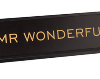 Mr Wonderful 2"x8" Novelty Nameplate Desk Sign